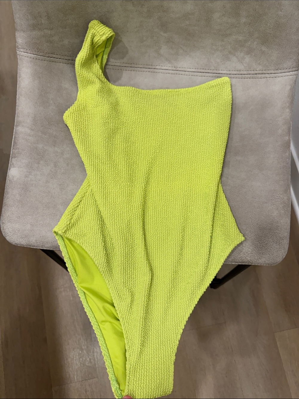 Citrus Lime One-Shoulder One-Piece Swimsuit Show me your mumu